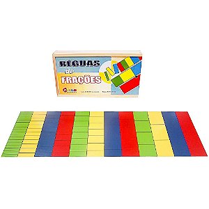 Brinquedo Educativo Regua De Frações Mdf 85 Peças