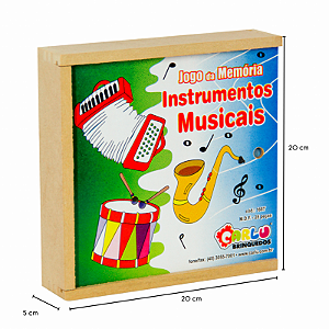 Brinquedo Educativo Musicalização Memória Instrumentos Musicais Madeira