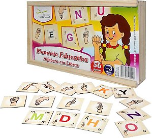 Brinquedo Educativo Memória Alfabeto Em Libras