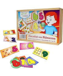 Brinquedo Educativo Encaixe Os Numeros 1 Ao 10