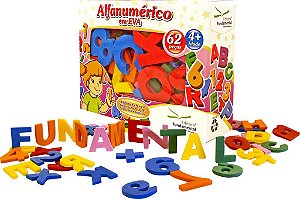 Jogo Educativo Alfanumérico Em E.V.A  62 Letras