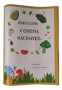 Álbum De Figurinhas Educativo Comida Saudável + 113 Figuras