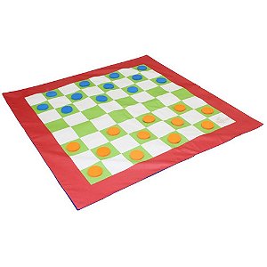 Jogo de Dama Em Napa e EVA 100x100cm Brincadeira Infantil