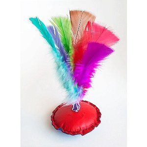 Petecas Penas Coloridas 18cm Educativo Recreativo Kit 12 Und