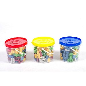 Balde com Blocos de Montar - 128 peças