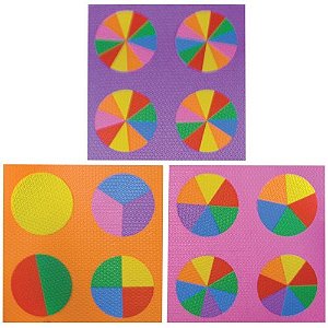 Discos de frações com 3 placas