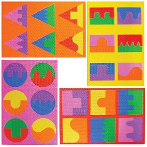 Quebra Cabeça Geométrico Com 4 Placas