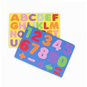 Kit placa de alfabeto em EVA e números e sinais