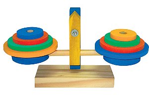 Brinquedo Educativo Balança Em Madeira e E.V.A 26x18 cm
