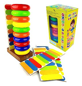 Brinquedos Educativos Pedagógico Combine E Encaixe Argolas