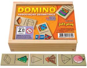 Brinquedo Educativo Dominó Associação Geométrica 28 Peças