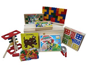 Desafio Construtivo Jogo Educativo de MadeiraJogos e DesafiosBambalalão  Brinquedos Educativos