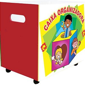 Caixa Organizadora Em MDF Com Rodas 63x42x57 Cm - Carlu