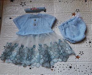 Vestido e headbans newborn
