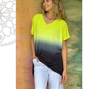 Blusa Summer decote V - amarela