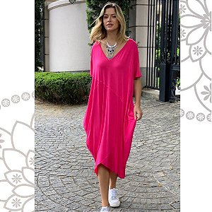 Vestido Frizo Califórnia Pink