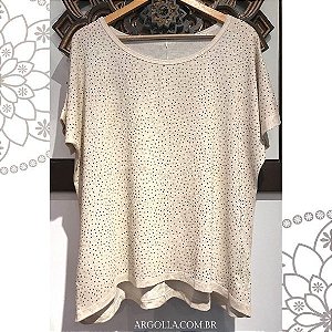 Blusa Glam - Off White c/ Pedrarias