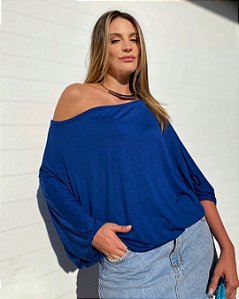 Blusa Palm Azul Cobalto