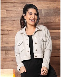 Jaqueta 100% Algodão - Crú