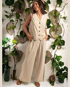 Calça Malibu Off White 100% algodão