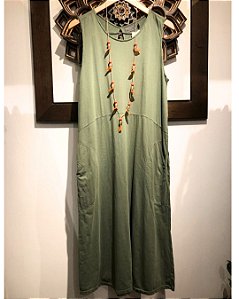 Vestido Maragogi Menta 100% Algodão