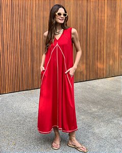 Vestido Camile Cereja