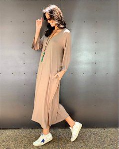 Vestido Flora Café com leite