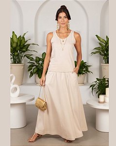 Saia Alfaiataria - 100% algodão - off white