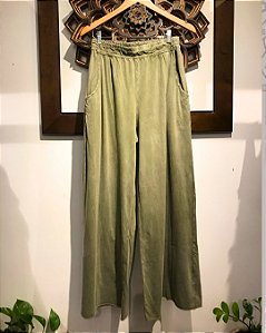 Calça Street Catraca 100% Algodão Verde Stone