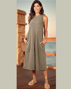 Vestido Itabuna 100% Algodão Stone