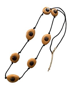 Colar Longo Jurerê Resina Colorida 80cm