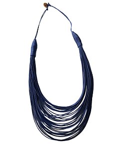 Colar Zanzibar Azul 70cm Casual
