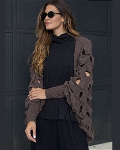 Casulo Vermon Cardigan Tricô Moderno - CACAU