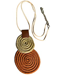 Colar Espiral Terracota