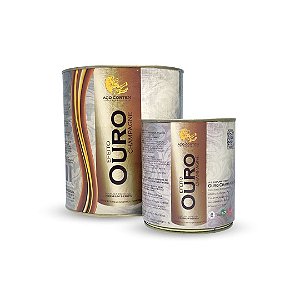 Tinta metálica efeito Ouro Champagne - base automotiva - kit 3,6L