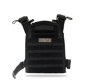 Colete Military peso 10kg com 2 placas de peso - Frente/Verso