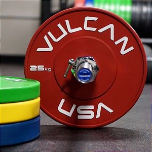 Jogo 140kg Anilhas Vulcan Coloridas Training Plates - pares