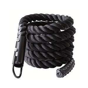 Corda Polipropileno Hyrox 38mm 15 Metros com ponteira fixação - Cor Preto