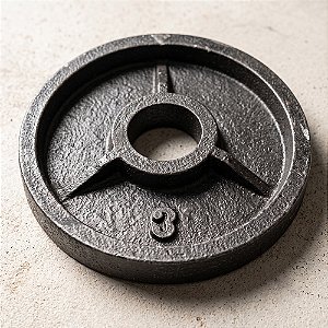 Anilha Olímpica de Ferro 51mm Pintada Preta - Par