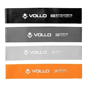 Kit 4 Faixas Elásticas Mini Bands Vollo