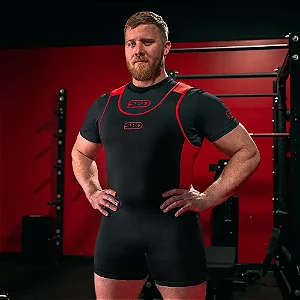 Singlet Powerlifitng SBD - Preto / Vermelho