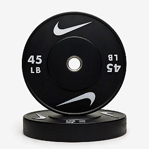 Anilha Olímpica Nike Bumper Plates - Cor Preto - vendido em pares
