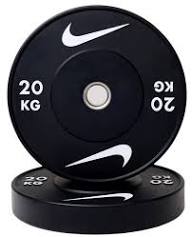 Anilha Olímpica Nike Bumper Plates Peso Kilos - Cor Preto - vendido em pares