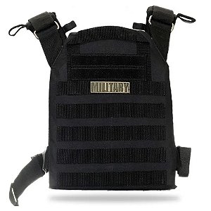 Colete Peso 14LB (6,3kg) com placas de Peso Frente/Verso - Preto