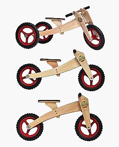 Woodbike (Balance Bike de madeira 3 em 1)
