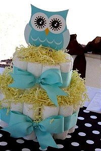 Bolo de Fraldas Mãe Coruja