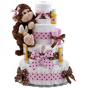 Bolo de Fralda Macaquinho