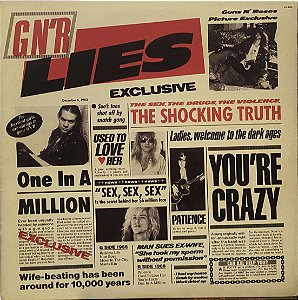 LP Guns N' Roses – G N' R Lies - C/encarte