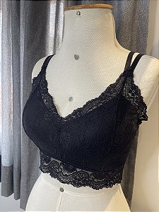 Top Cristal Duo - Preto