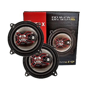 Par de Alto-Falantes Triaxiais Bravox B3X50X 5 Polegadas 100W RMS 4 Ohms